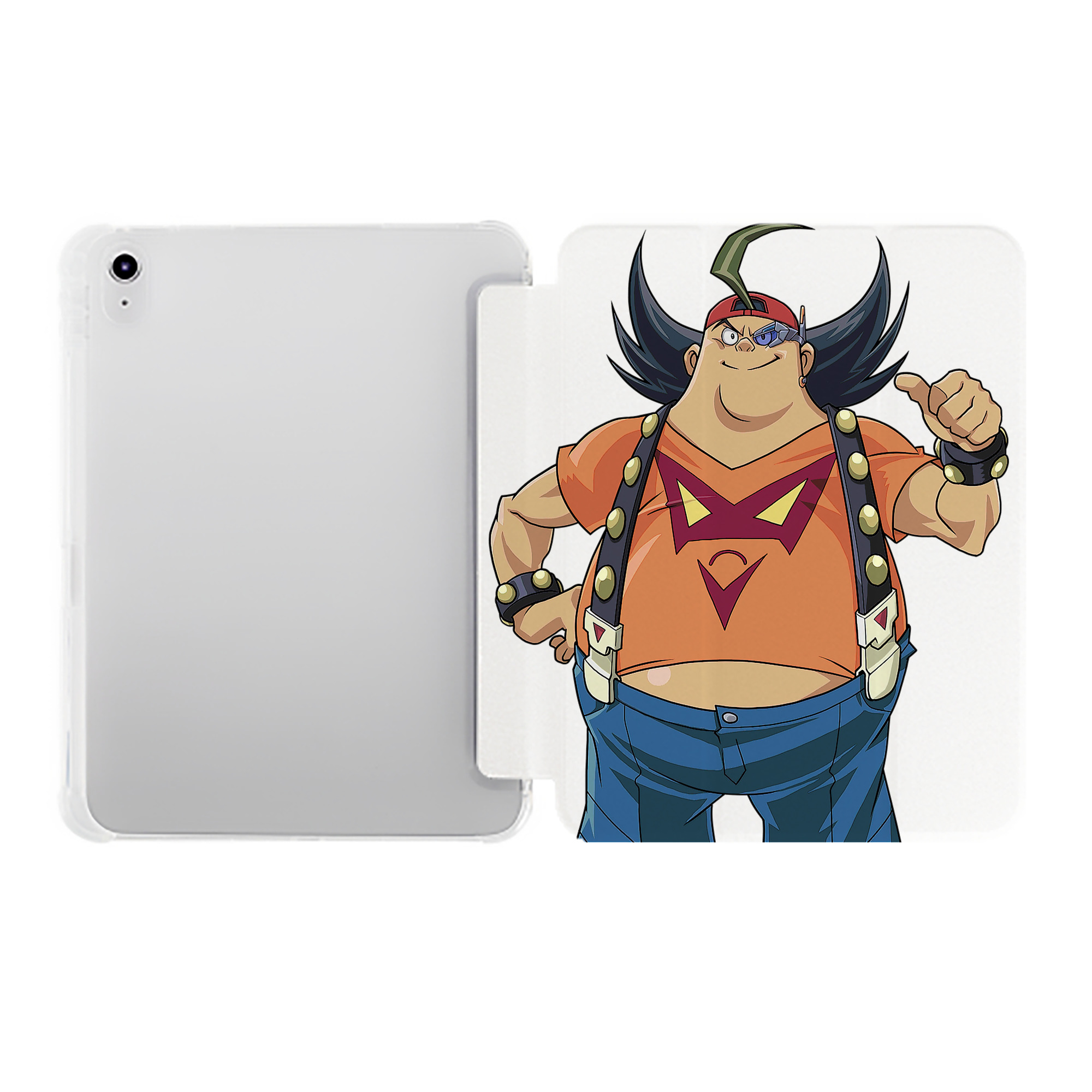 （画像用） 遊☆戯☆王 Yu-Gi-Oh! IPad ケース ペン収納付き 三つ折りスタンド PUレザー×シリコン 対応機種9.5/10.5/10.9インチ